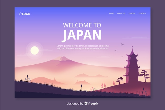 Welcome to japan landing page template