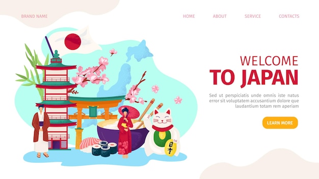 Welcome to japan landing page