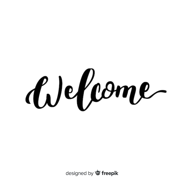 Vector welcome lettering design