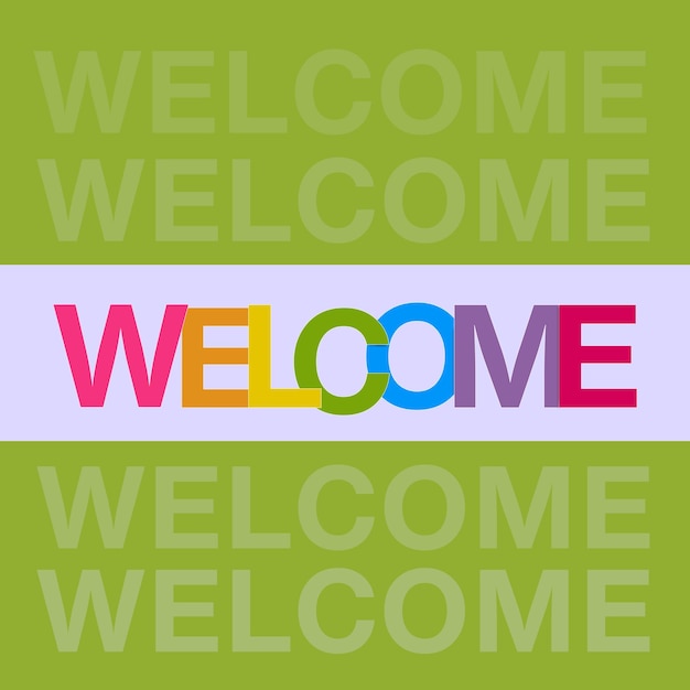 Welcome lettering design