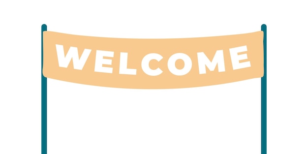 Welcome letters banner. Stock vector banner