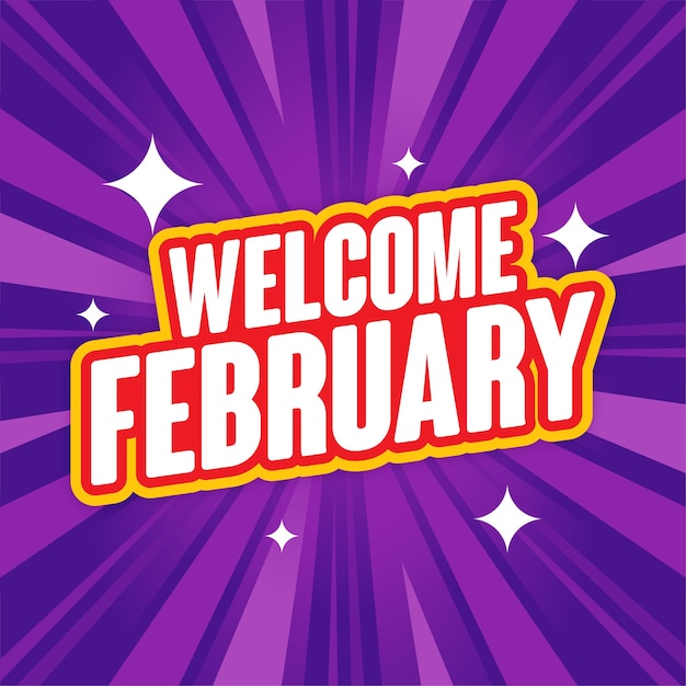 Welcome Month February EPS Vector