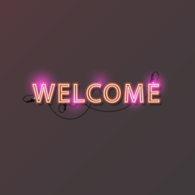 Welcome neon design