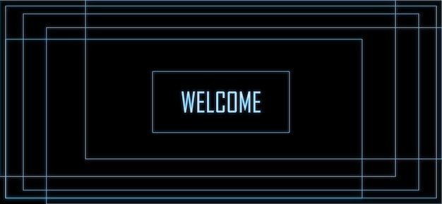 Vettore benvenuto nel vettore dell'insegna al neon. banner di benvenuto