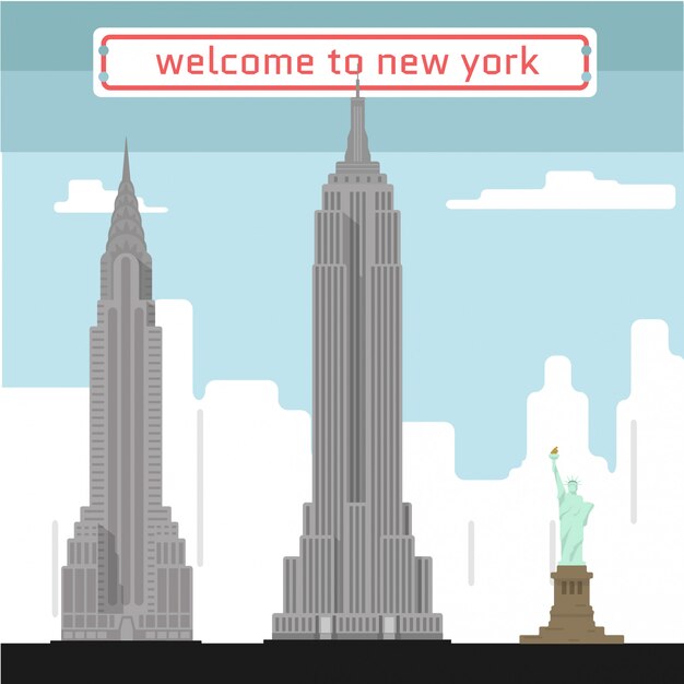 Vector welcome to new york