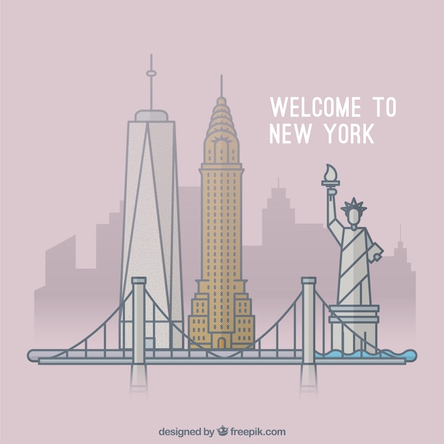 Vector welcome to new york