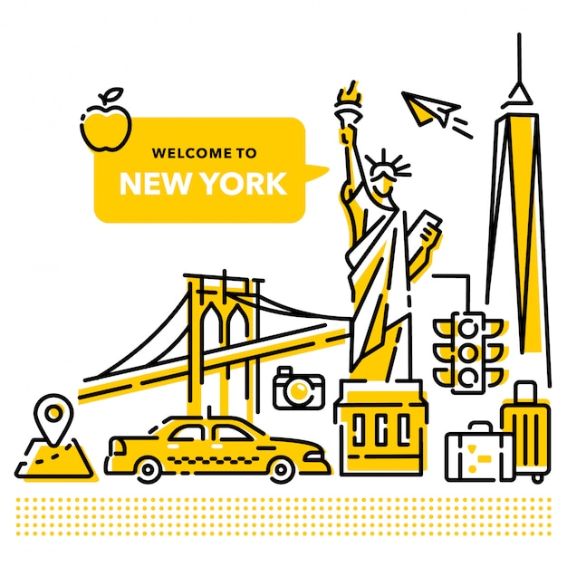 Vector welcome to new york