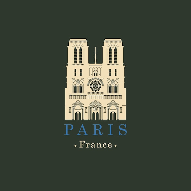 Vector welcome paris travel poster