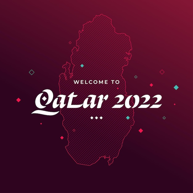 Welcome to Qatar 2022 banner vector