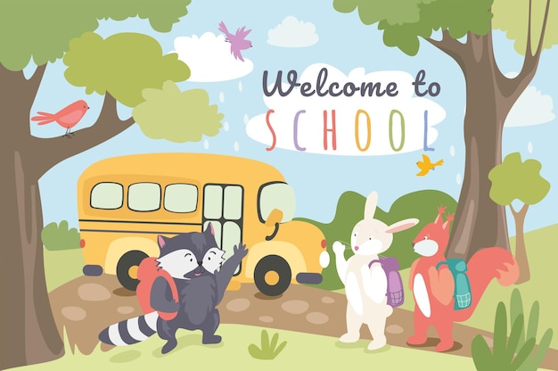 Welcome to school concept background