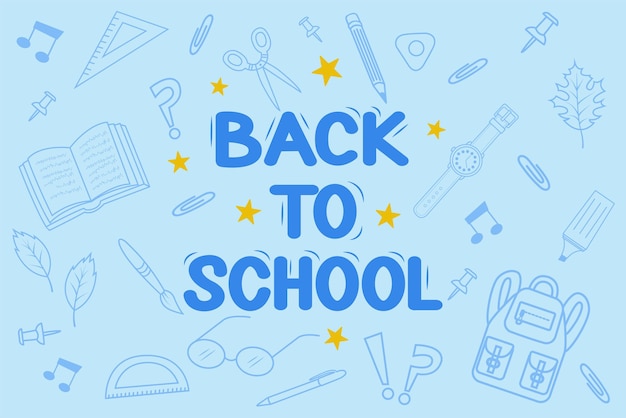 welcome to school web banner vector illustration the back to school web template vector