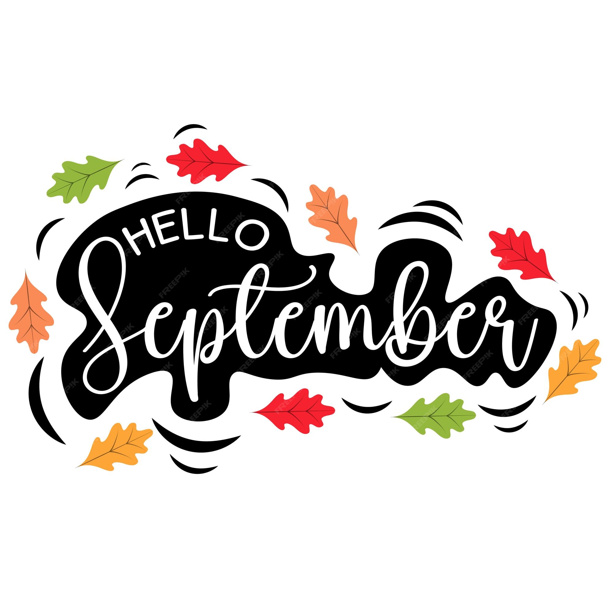 Premium Vector september new month hello september vector