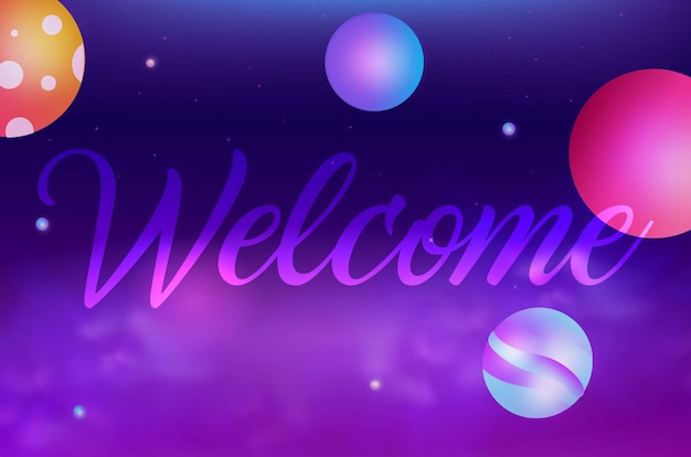 Vector welcome sign banner background