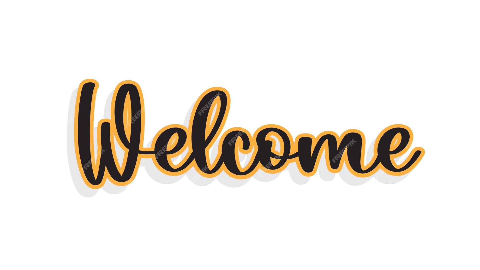 Premium Vector  Colorful welcome design template. welcome letters banner.  welcome text design