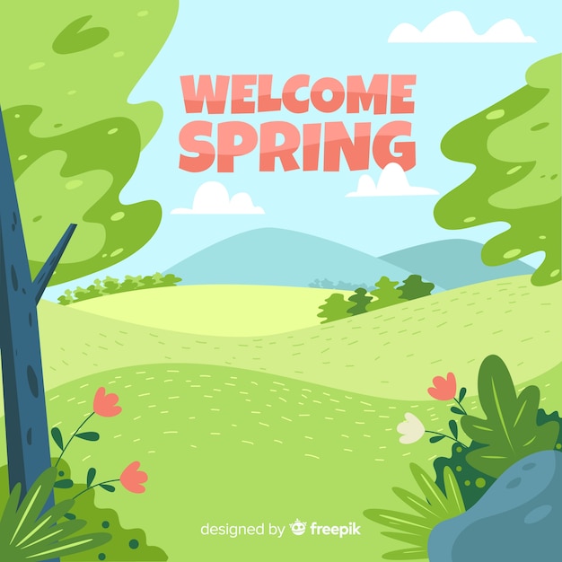 Vector welcome spring