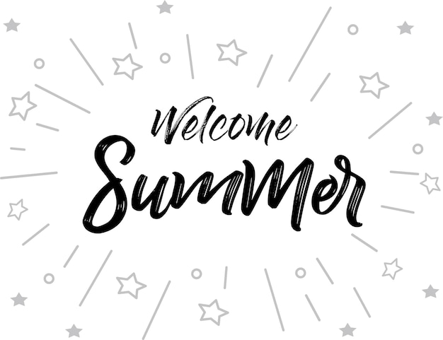 Welcome summer isolated quote