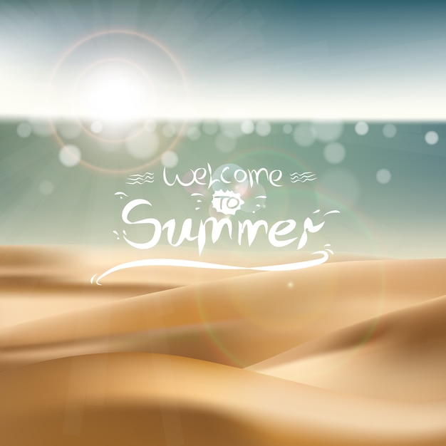 Vector welcome to summer