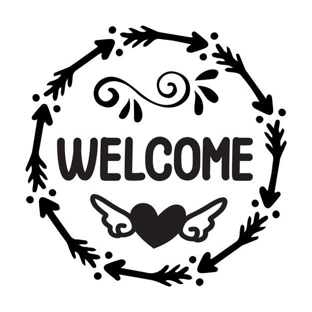 Vector welcome svg design