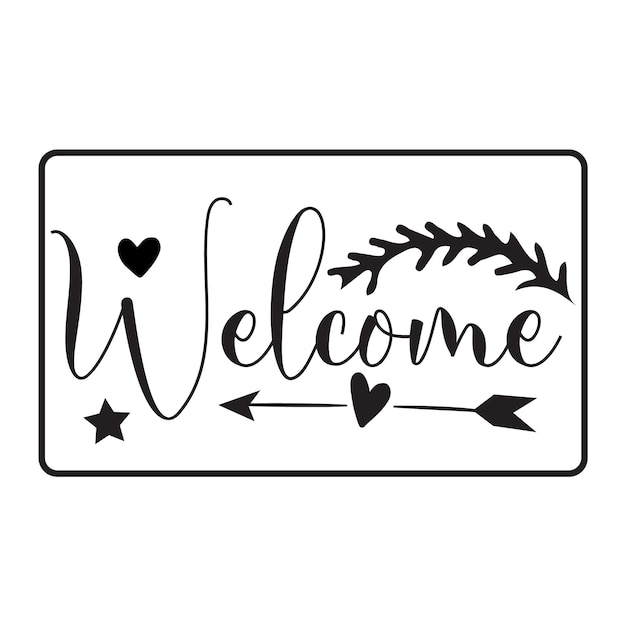 Vector welcome svg design