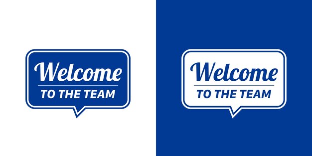 Welcome to the team Employee welcome speach bubble