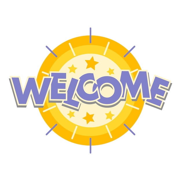 Welcome template vector illustration