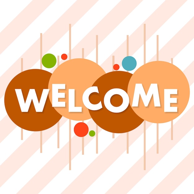 Welcome template vector illustration