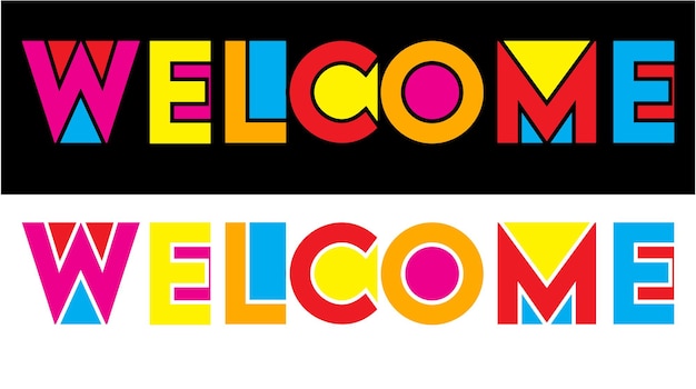 Vector welcome text design, welcome t shirt design