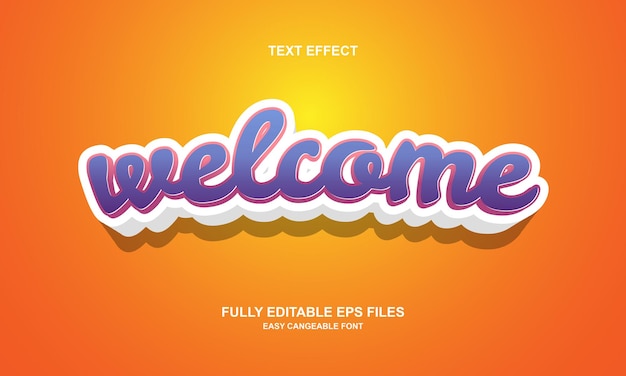 welcome text effect