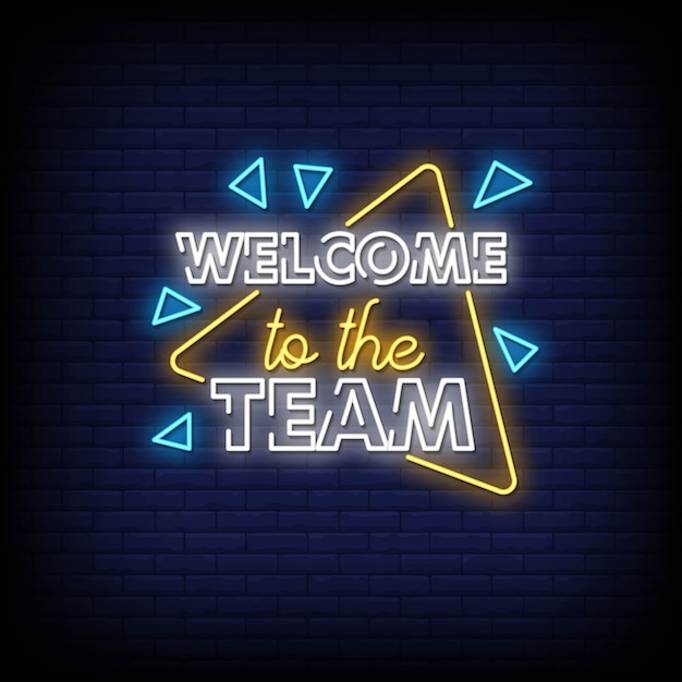 Team Neon Signs Style Text에 오신 것을 환영합니다