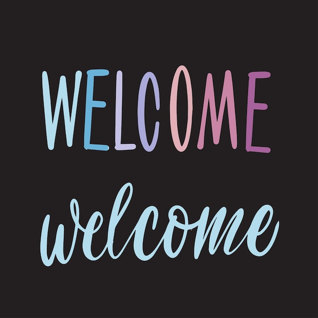 Welcome Type Hand Lettering Print