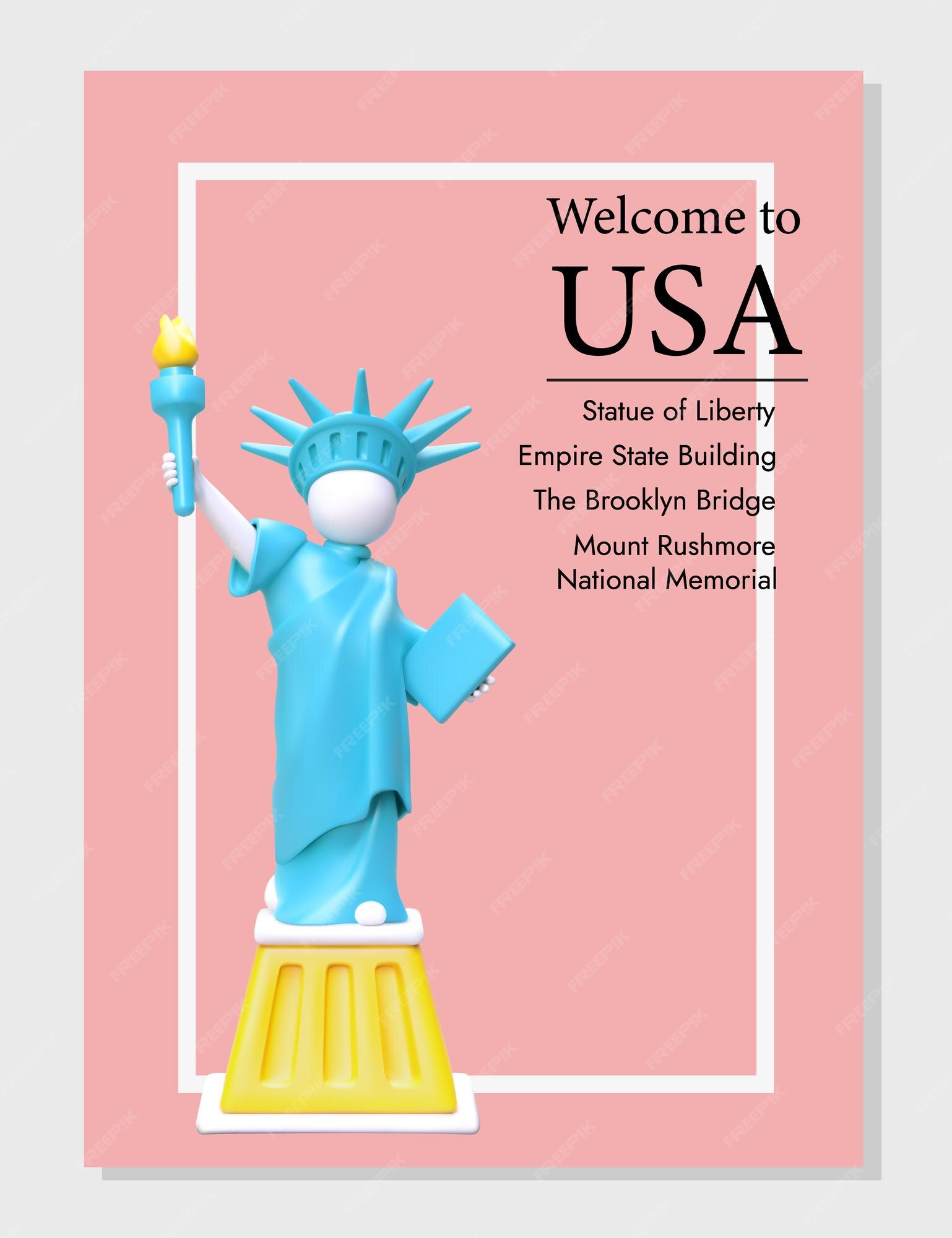 Premium Vector to usa template of original tourist postcard