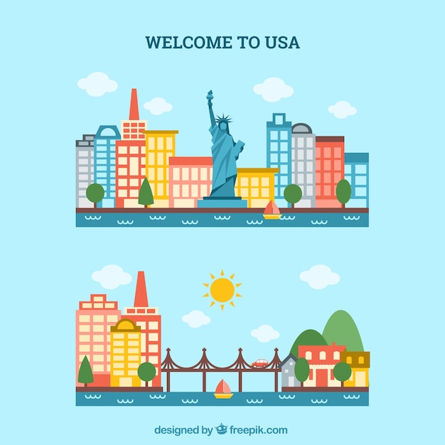 Vector welcome to usa