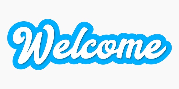 Welcome vector text