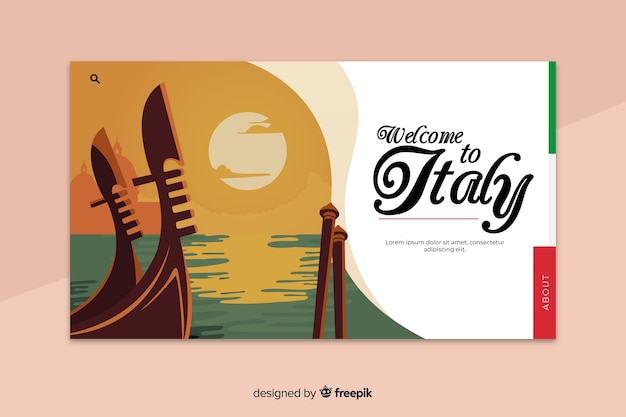 Welcome to venice landing page template