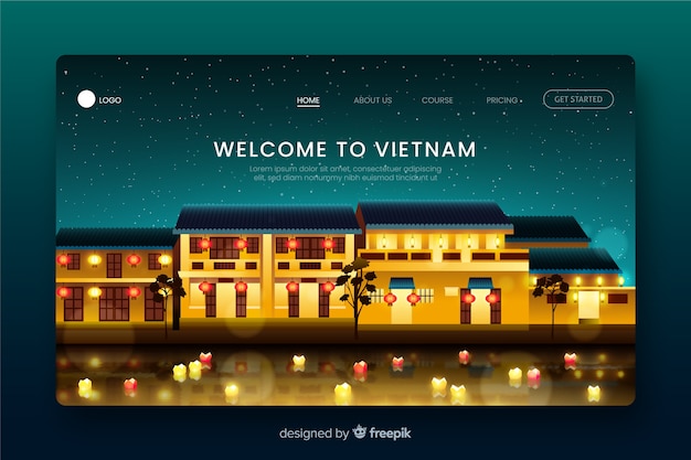 Welcome to vietnam landing page