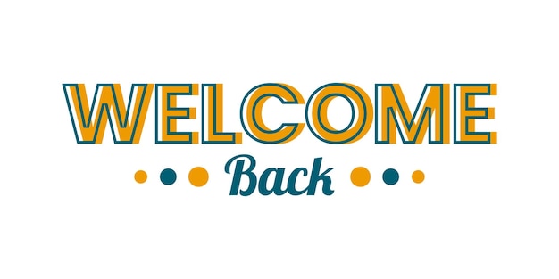 Vector welcome vintage typography