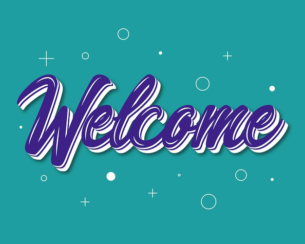 Vector welcome welcome sign banner creative text effect