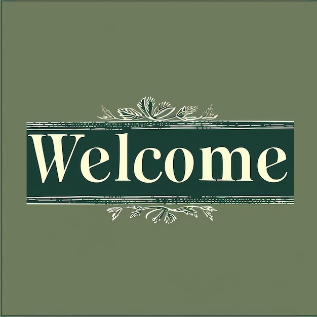 Welcome Word Design Typography Creative Artistic Stylish