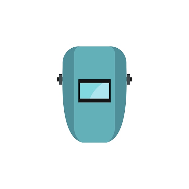 Welder mask icon in flat style on a white background