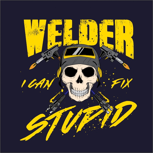 Vector welder skull profession