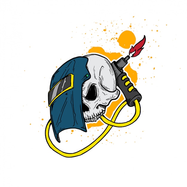 Vector welder skull profession