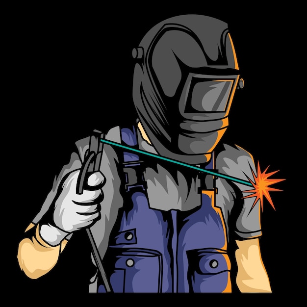 Welder vector illustration