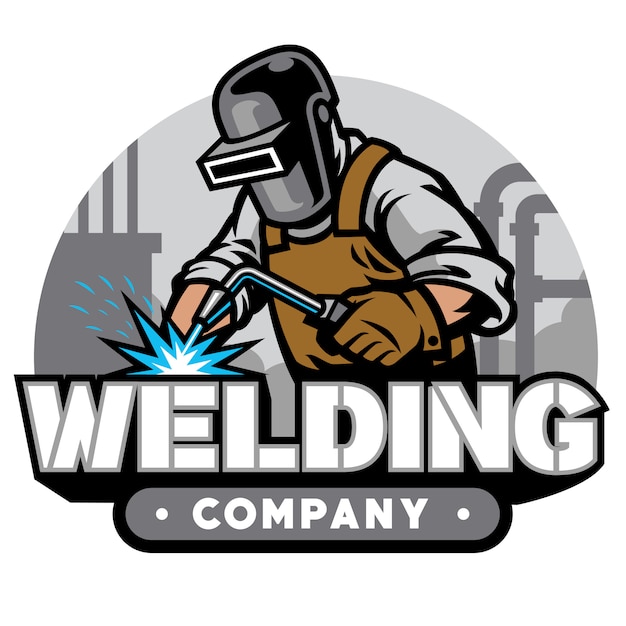 Vector welding company badge