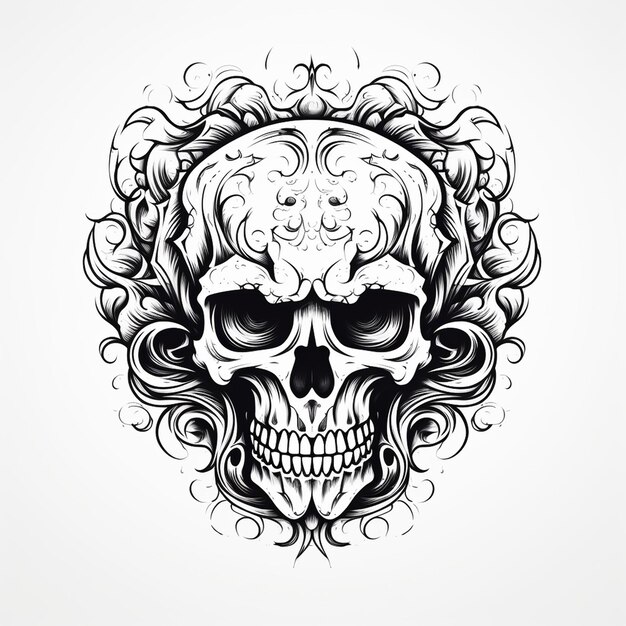 Vector welding skull logo cat hand drawing shape best friend hand drawing female skull rock band