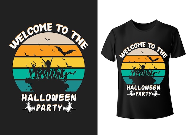 Welkom bij het Halloween-t-shirtontwerp