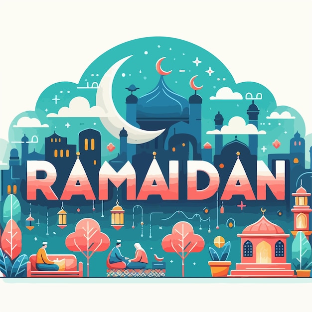 welkom ramadan vector gebruikt voor Landing page templates Banners Card Invitation Social media