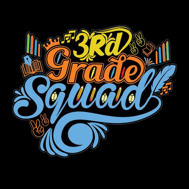 Welkom terug bij School t shirt design met School elementen of Hand terug naar School typografie getekend