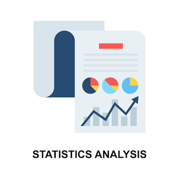 Illustrazione concettuale ben progettata dell'analisi statistica del vettore di analisi aziendale