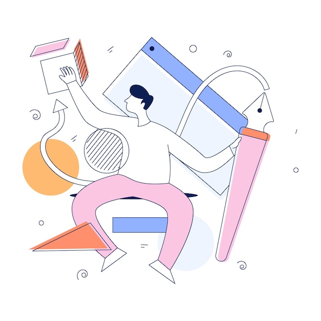 A well-designed flat illustration of fitness