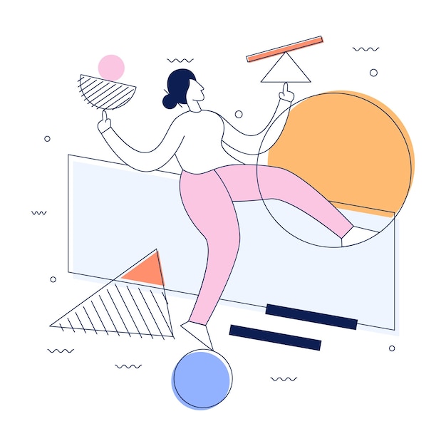 A well-designed flat illustration of fitness